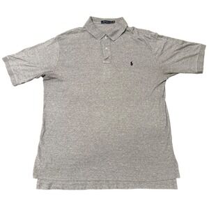Polo Ralph Lauren Men's LT/GLGray Tall Long Short Sleeve Polo Shirt